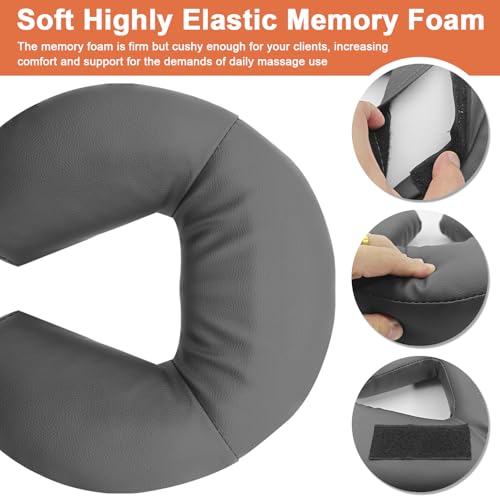 HOINCO Massage Face Cradle Cushion，Universal Headrest Face Rest Neck Head Cushion for Massage Chairs Spa Bed.(Grey)