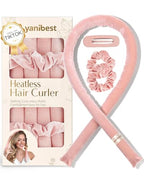 Yanibest Heatless Hair Curler to Sleep in, Overnight Curl Headband for Natural Wavy Curls, No Heat Soft Hair Curler Set with Hair Clip Scrunchies for Styling，No Slip Heatless Curls