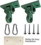 Heavy Duty Green Swing Hangers Screws Bolts Included Over 5000 lb Capacity Playground Porch Yoga Seat Trapeze Wooden Sets Indoor Outdoor 2 Pack