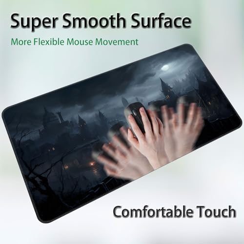 for MTG Game Playmat, for Magic TCG Rubber Play mat,Tabletop Card Playmats with Smooth Surface,Trading Card Inked Game Mat,Battle Game,Fantasy Castle