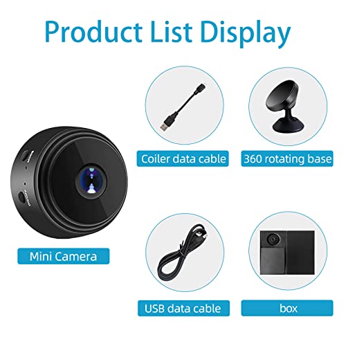 Mini Wireless Hidden Camera WiFi Camera HD 1080P Indoor Home Security Cameras with Feed Covert Baby Nanny Cam Tiny Smart Pet Dog Cameras with Night Vision and Motion Detection