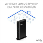 NETGEAR WiFi 6 Router (R6700AXv3) – Security Features, AX1800 Wireless Speed (Up to 1.8 Gbps) - Covers up to 1,500 sq. ft., 20 Devices