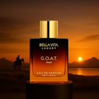 BellaVita Luxury G.O.A.T. Men's Eau De Parfum (3.4 fl.oz) | Natural Refreshing Notes of Bergamot, Lavender, Vetiver & Patchouli Oriental | Fresh Perfume for Men | Long-Lasting Perfume for Mens EDP