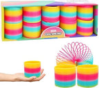 The Dreidel Company Plastic Multicolor Coil Spring, Goody Bag Fillers, Party Favor for Kids, 3" Inches (80mm) (10-Pack)