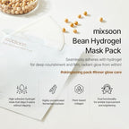 mixsoon Hydrogel Collagen Mask (35gX5ea) Plant-Based Nutrition, Radiance, Hydration All-In-One Firming, Ingredients Absorbing Over Time Korean Bean Essence Korean Collagen Mask