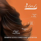 Hair Color Shampoo for Gray Hair- Hair Dye Shampoo,4 In 1 Easy to use Natural&Long Lasting Looking Ammonia Free(Dark Brown)