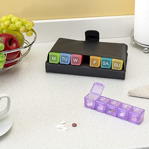 e-Pill 5 Times a Day x 7 Day Large Weekly Pill Organizer, Vitamin and Medicine Pill Box - with Discreet Case
