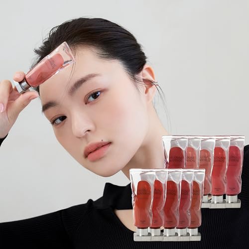 Objet Lip Stain (Unique Paint Tube Design) – Velvet Matte Tint, Long-Lasting Waterproof Lipstick, Hydrating Korean Makeup, Red & Rose Gloss, K-Beauty Tinted Lipstain (18 KNOCKOUT)