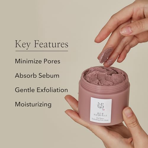 Beauty of Joseon Red Bean Refreshing Pore Mask with Glow Replenishing Rice Milk Face Toner for Dry Dull Skin