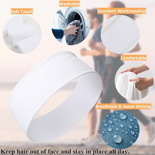 Tobeffect Headbands for Women Non Slip Trendy Womens Headbands 7PCS Elastic Hair Bands for Women's Hair Workout Sweat Head Bands Soft Thick Cotton Cloth Headband for Yoga Running Sport