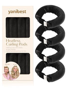 YANIBEST Heatless Hair Curler, Heatless Curls Overnight, No Heat Curling Rod,Hair Rollers to Sleep in, 4PCS Rods for Most Hair Types