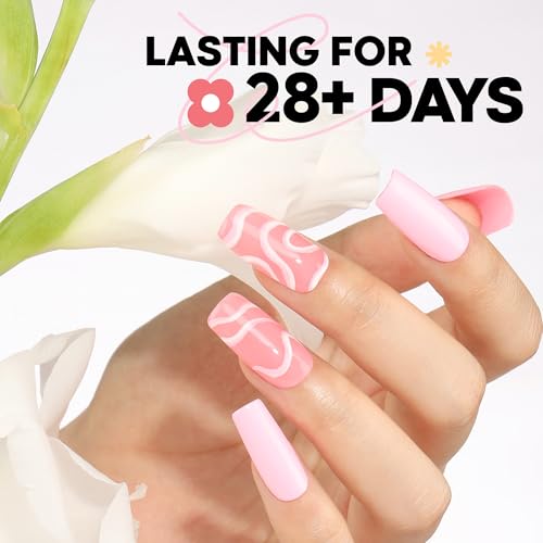 UNA GELLA 504Pcs Medium Square Nail Tips, Acrylic French Pre-shape Matte Full Cover Soft Gel x Nails, Fake Nails for Nail Extension Home DIY Art Salon 15 Sizes Press on False Nails