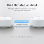 TP-Link Deco BE25 Dual-Band BE5000 WiFi 7 Mesh Wi-Fi System | 4-Stream 5 Gbps, 240 Mhz | Covers up to 6,600 Sq.Ft | 2X 2.5G Ports Wired Backhaul | VPN,MLO, AI-Roaming, HomeShield, 3-Pack