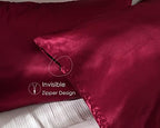 Yanibest Satin Pillowcase for Hair and Skin Care Silk Pillowcase 2 Pack Queen Size Pillow Cases Set of 2 -Satin Cooling Pillow Covers with Hidden Zipper Floral Print