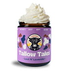 Grass-Fed & Finished Organic Tallow Cream | Face & Body Moisturizer | Lost N' Lavender (Lavender Essential Oil & Jojoba Oil) | For Sensitive, Dry & Irritated Skin (4 Fl Oz)(A1)