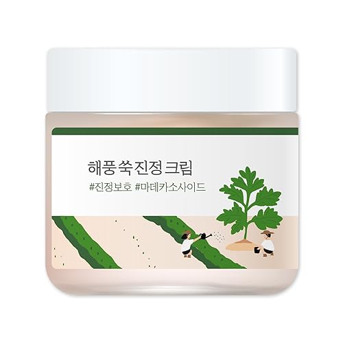 ROUND LAB Mugwort Calming Cream 80ml / Soothing, Moisturizing, Madecassoside, Calming Cream