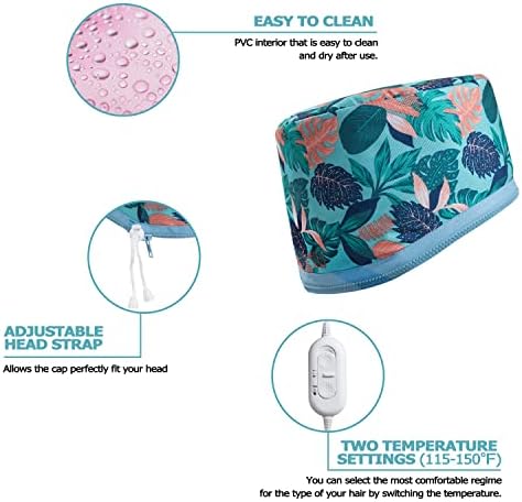 VICARKO Hair Steamer Thermal Heat Cap 𝐄𝐱𝐭𝐞𝐧𝐝𝐞𝐝 𝐂𝐨𝐫𝐝 Deep Conditioning Natural Black Hair Scalp Treatment Spa Hot Head Care Electric for Home Use