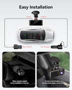 REDTIGER 4K Dash Cam Front and Rear, STARVIS 2 Sensor, Touch Screen 3.18", 128GB Card Included, Voice Control, 5.8GHz WiFi Car Dash Camera, GPS, Night Vision, Emergency Lock, Parking Mode (F7N Touch)