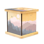 Wooden Piggy Bank for Kids and Adults, Personalized Gift Handmade in USA by BloomOwl, Custom Piggy Bank, Personalized Banks for Kids, Gifts for Baby Boys and Girls (Mountains)