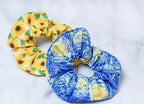 Van Gogh Starry Night Painting Scrunchies Hair Ties with Box & Custom Name Tag