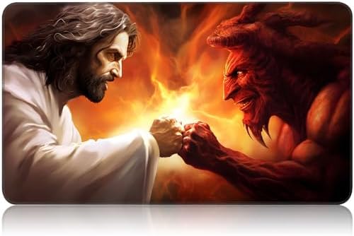 for MTG Game Playmat, for Magic TCG Rubber Play mat,Tabletop Card Playmats with Smooth Surface,Trading Card Inked Game Mat,Battle Game,God Battles