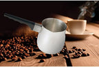 Fino Stainless Steel Turkish Coffee Pot - Professional 18/8 Warmer for Stovetop Coffee, Milk, Tea, Hot Chocolate - Delicious Daily Beverages - 24-Ounce