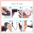 Dermave Electric Foot Callus Remover, Pain-Free Electric Foot File Callus Remover for Feet Professional Adjustable Speed, 360 Rotation with 60pcs Sanding Discs, Gentle and Not Hurt Feet (Gold)
