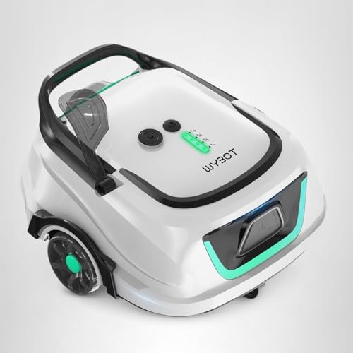 (2026 Upgraded) WYBOT A1 Cordless Robotic Pool Cleaner, Automatic Pool Vacuum for Above Ground with 120 Mins, Double Filters, LED Indicator, Charge in 2.5H, 4 Cleaning Modes (White Green)