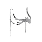 L'VOW Silver Metal Half Mask Face Chain Jewelry Cyborg Accessories, S1