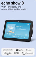 Amazon Echo Show 8, With Spatial Audio, Smart Home Hub, ideal for open living spaces, Designed for Alexa+, Charcoal