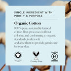 Sky Organics Organic Jumbo Cotton Balls for Sensitive Skin, 100% Pure Organic Cotton Sustainably Grown, Chlorine Free, Hypoallergenic, Ultra-Soft and Absorbant for Beauty&Personal Care, 300 ct