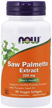 NOW Foods Supplements, Saw Palmetto Extract 320 mg with Pumpkin Seed Oil, Men's Health*, 90 Veg Softgels