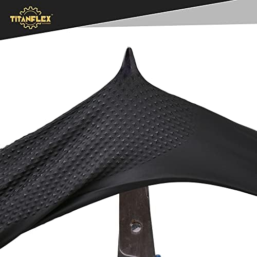 TitanFlex Thor Grip Heavy Duty Black Industrial Nitrile Gloves with Raised Diamond Texture, 8-mil, Latex Free