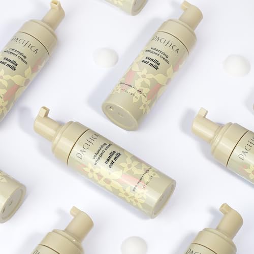 Pacifica Hair Mousse - Vanilla Oat Milk – Light Hold for Soft Volume & Hydration with Touchable Hold, Delightful Vanilla Scent, Vegan & Cruelty-Free, 5 fl oz