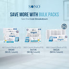 SONO Disinfecting Wipes - 60 Count (Pack of 3) + Sanitizer, Travel Size, Alcohol-Free, No Bleach, Medical-Grade, Multi-Surface Cleaning for School, Office, and On-The-Go