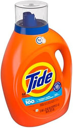 Tide Liquid Laundry Detergent, HE Compatible, Clean Breeze Scent, 64 loads, 84 fl oz (Packaging May Vary)