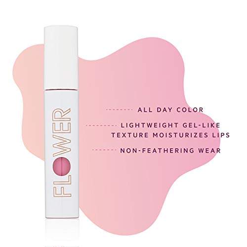 FLOWER BEAUTY By Drew Barrymore Bitten Lip Stain - Long-Lasting Color - Hydrating + Water-Based Formula - Gel-Like Texture - (Sass)
