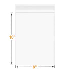 Macoota 8" x 10" Thick 5 Mil Plastic Bags 100 PCS Clear Resealable Zip Seal Lock Poly Bags Reclosable Heavy Duty Zipper Baggies Jewelry Earrings Coin Pills Crafts Sample Packing