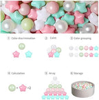 GOGOSO Ball Pits Balls for Toddlers Pack of 50 100 200 Plastics Shape Ball Non-Phthalate Non-BPA Non-Toxic 2.2-Inch Crush Proof Play Balls