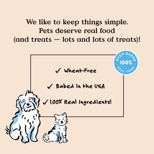 Bocce's Bakery Oven Baked Say Moo Treats for Dogs, Everyday Wheat-Free Dog Treats, Made with Real Ingredients, Baked in The USA, All-Natural Beef & Cheddar Biscuits, 5 oz