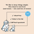 Bocce's Bakery Oven Baked PB & Banana Recipe Treats for Dogs, Wheat-Free Dog Treats, Made with Real Ingredients, Baked in The USA, All-Natural Peanut Butter & Banana Biscuits, 14 oz