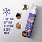 Leather CPR Heavy Duty Leather Foaming Cleaner - 8 oz - Car Interior Cleaner For Heavy Dirt & Grime, Heavily Soiled Furniture Leather Cleaner For Couch, Car Seat,Purses, Shoes, Boots, & More