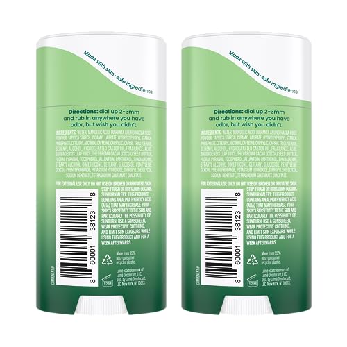 Lume Whole Body Deodorant - Invisible Cream Stick - 72 Hour Odor Control - Aluminum Free, Baking Soda Free, Skin Safe - 2.2 Ounce (Pack of 2) (Fresh Alpine)