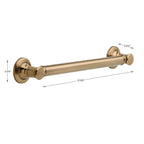 Delta Traditional (1-Pack) 18" Shower Grab Bar Seniors ADA Compliant Champagne Bronze 450 lb Capacity Bathroom Safety Handle for Shower, Bathtub | Wall Mounted Balance Assist, Grip Bar 41618-CZ