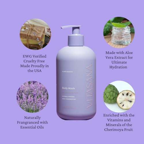 Body Wash, EWG Verified, Plant Derived, Hypoallergenic, Paraben-Free, Sulfate-Free, Petroleum-Free, Cruelty-Free, Lavender/Citrus Scent, 16oz