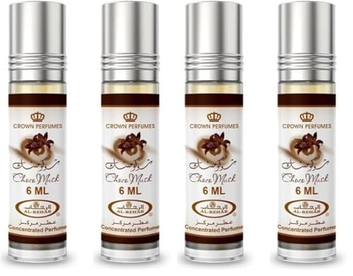 Al-Rehab Choco Musk Concentrated Perfume Rollerball for Unisex, 0.2 Ounce (Pack of 2)