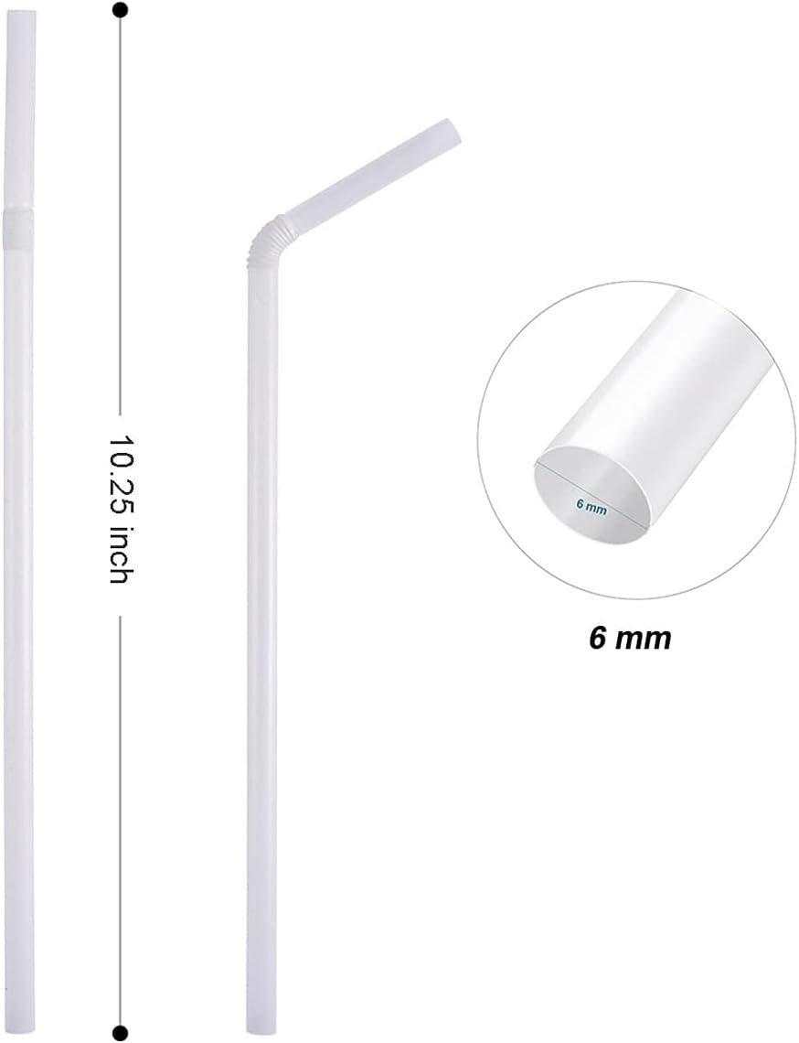 200 Count 100% Plant-Based Compostable 10.25 in Long PLA Straws-Plasticless Biodegradable Bendy Drinking Straws-A Fantastic Eco Friendly Alternative to Plastic Straw