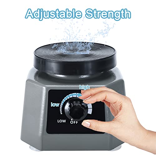 NORJIN 4 Inch Lab Vibrator, Round Shaker Oscillator Gypsum Mixing Machine 110V/100W Lab Equipment