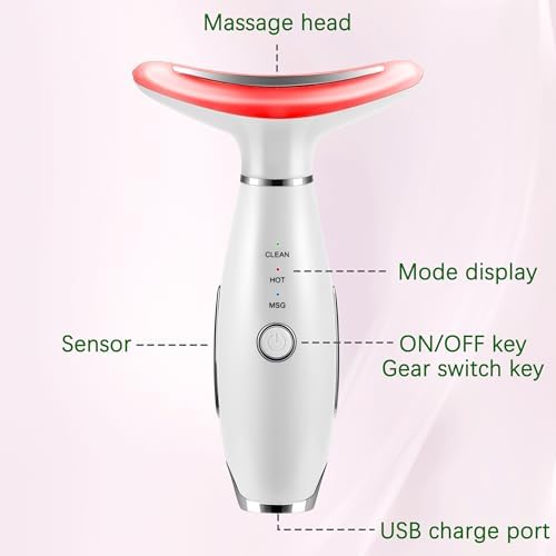 7-in-1 Red-Light-Therapy-for-Face and Neck, Face Neck Massager for Daily Skin Care Routine