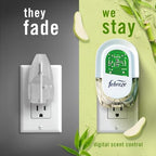 Febreze Plug In Air Freshener, Odor-Fighting Scented Oil Starter Kit, Air Fresheners for Home and Bathroom and Kitchen, Long Lasting for Strong Odors, Bamboo Scent, Warmer + 4 Refill